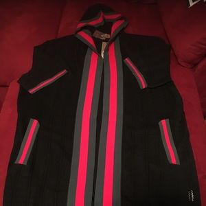 Prestige short sleeve hooded sweater. Black, green, red. Size 2XL. New. Authenti